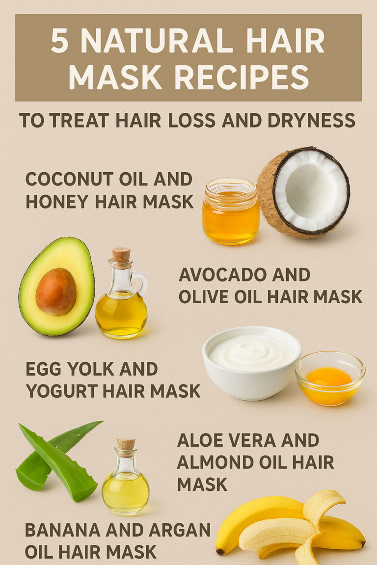 5 Natural Hair Mask Recipes to Treat Hair Loss and Dryness