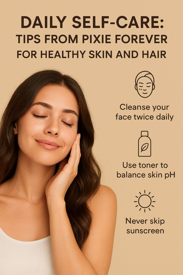 Daily Self-Care Tips from Pixie Forever for Healthy Skin and Hair
