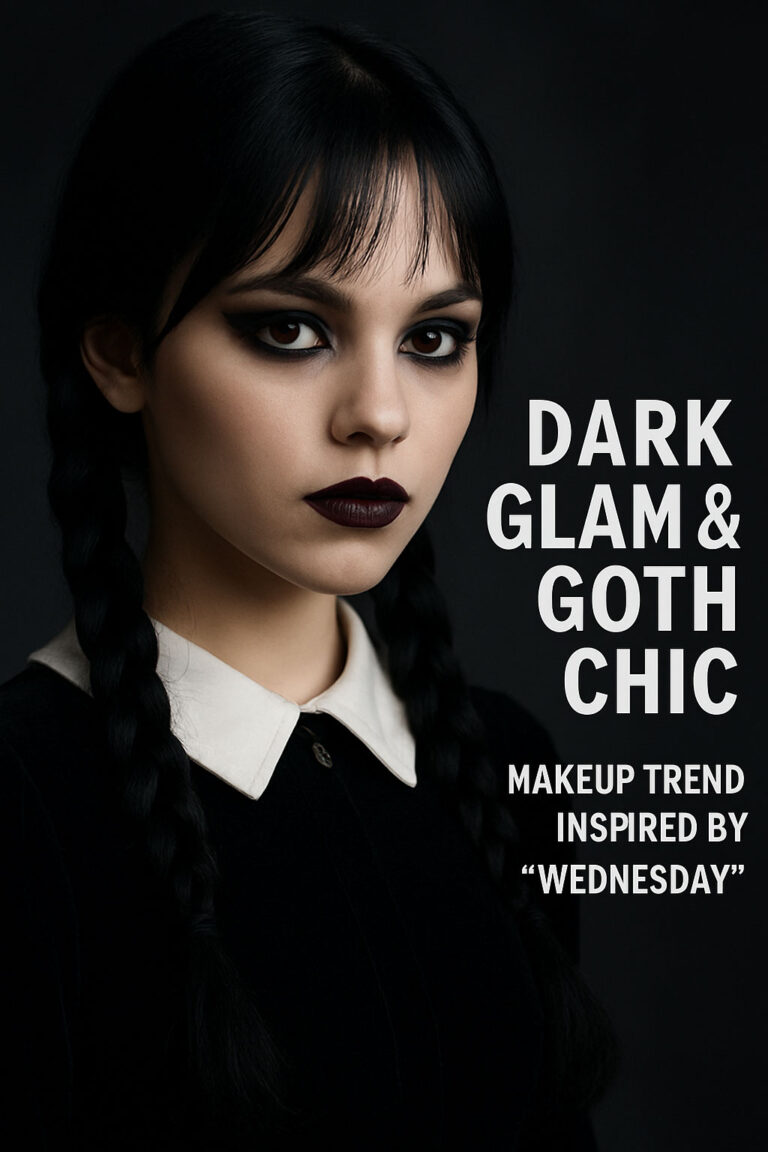 Dark Glam & Goth Chic: Makeup Trend Inspired by "Wednesday"